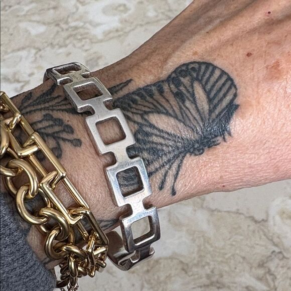 Vintage 925 Sterling Silver Cuff Bracelet Unisex - Picture 9 of 12